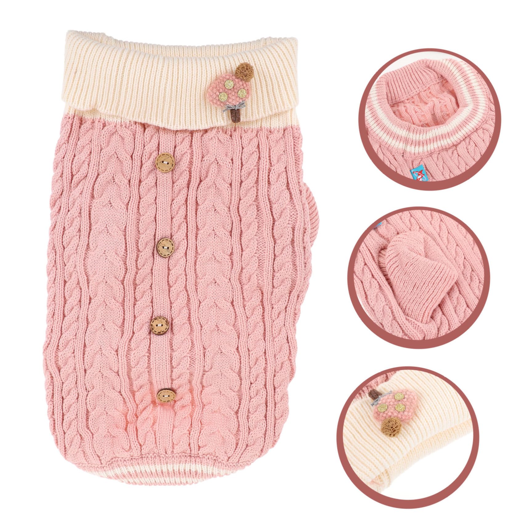 ABOOFAN 3stücke Pet Winter Sweater Hochwertiger Hochkragen Hundepullover Für Kleine Hunde Warm Und Bequem Für Herbst Und Winter Pflegeleicht Und Maschinenwaschbar
