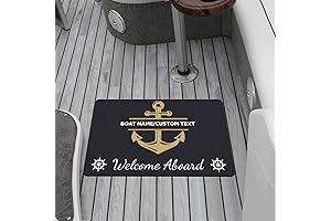 Personalized Welcome Aboard Boat Mat: Embrace Coastal Charm and Nautical Flair