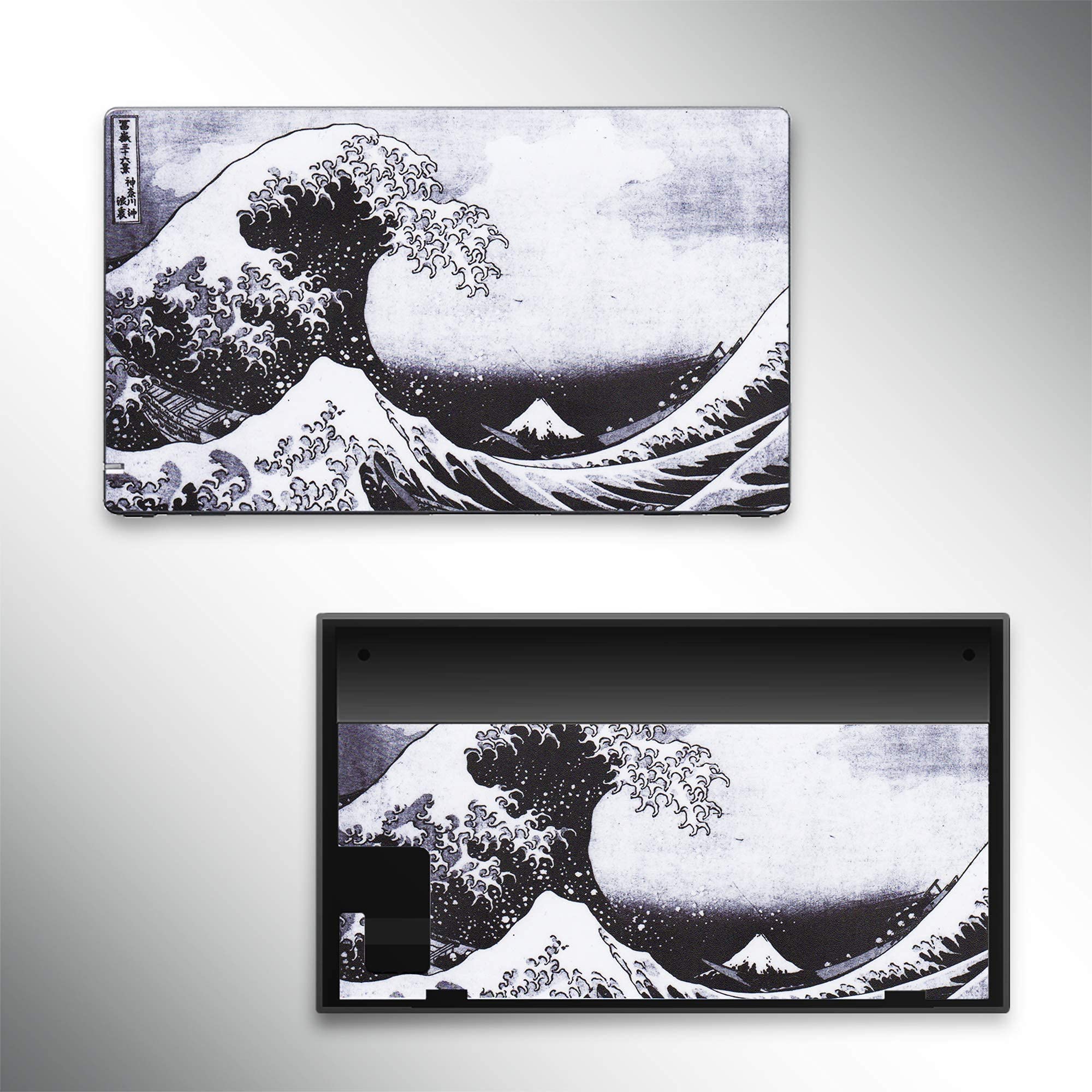 BelugaDesign Skin Wave Switch | Autocollant Cool en Vinyle | Peinture Japonaise Eau océan Mignon | Compatible avec Nintendo Switch (Switch Standard, Gris)