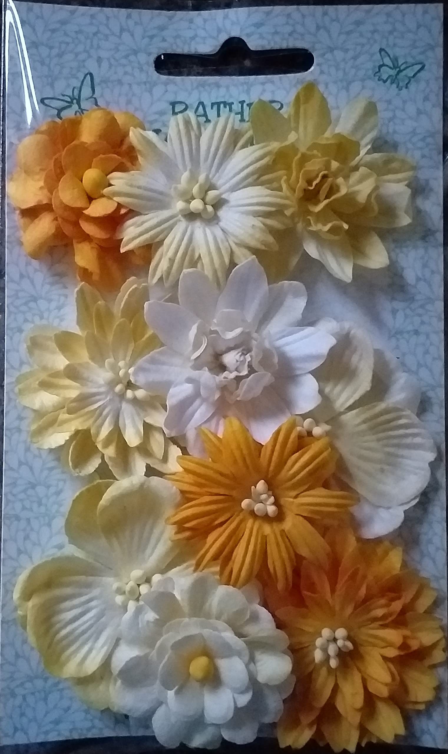 Rather Fancy Crafts Yellow Mulberry Paper Cornflowers (Yellow)