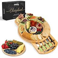 SMIRLY Charcuterie Boards Gift Set: Charcuterie Board Set, Bamboo Cheese Board Set - House Warming Gifts New Home, Wedding Gifts for Couple, Bridal Shower Gift