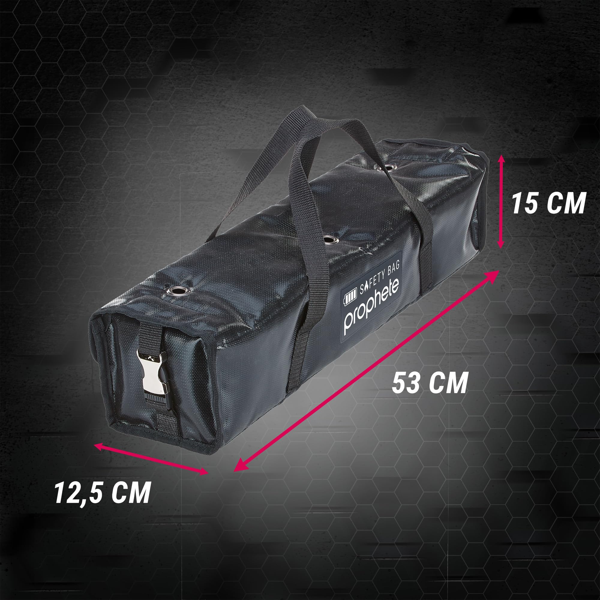 Prophete E-Bike Akku-Tasche L, Hochwertig, Aufprallschutz, Zum Lagern, Laden & Transportieren, Aufbewahrungs- und Ladetasche für E-Bike-Akkus