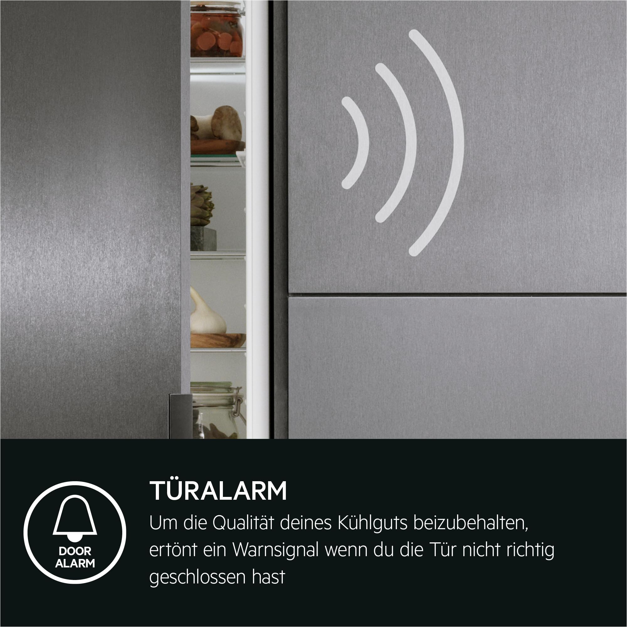 AEG Einbau-Kühl-Gefrier-Kombination 178cm, Serie 5000 ColdSense: schnelle Temperatur-Wiederherstellung, Kühlen 189L, Gefrieren 73L, LowFrost, LED-Display, Schnell-Gefrieren, Festtür, TSC5S183DF