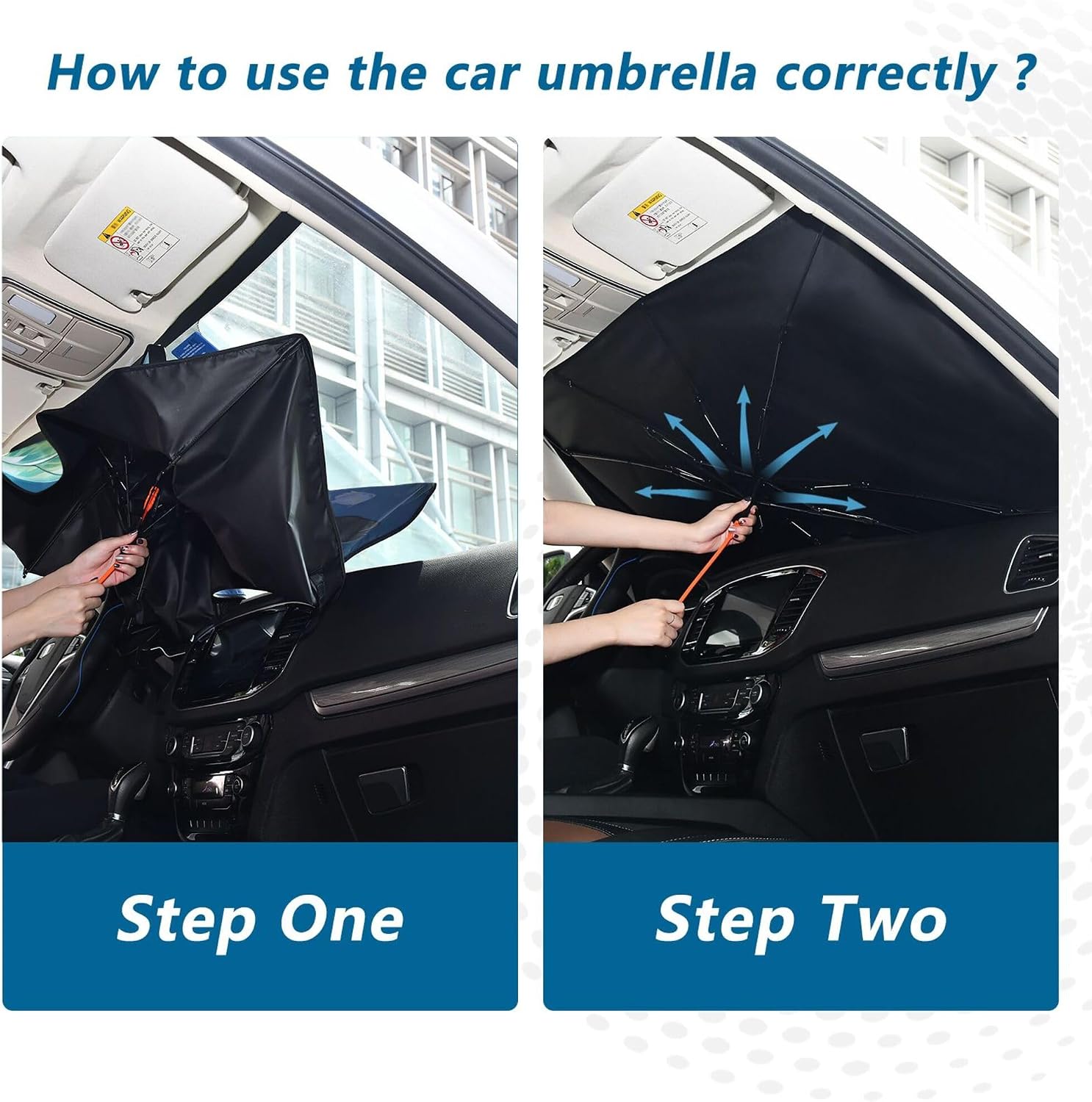 Car Umbrella Sun Shade Cover, Sea Turtle Umbrella Sun Shade for Car Truck Window Front Windshield, Blocks UV Rays Sun Visor Protector Sun Heat Reflector to Keep Your Vehicle Cool