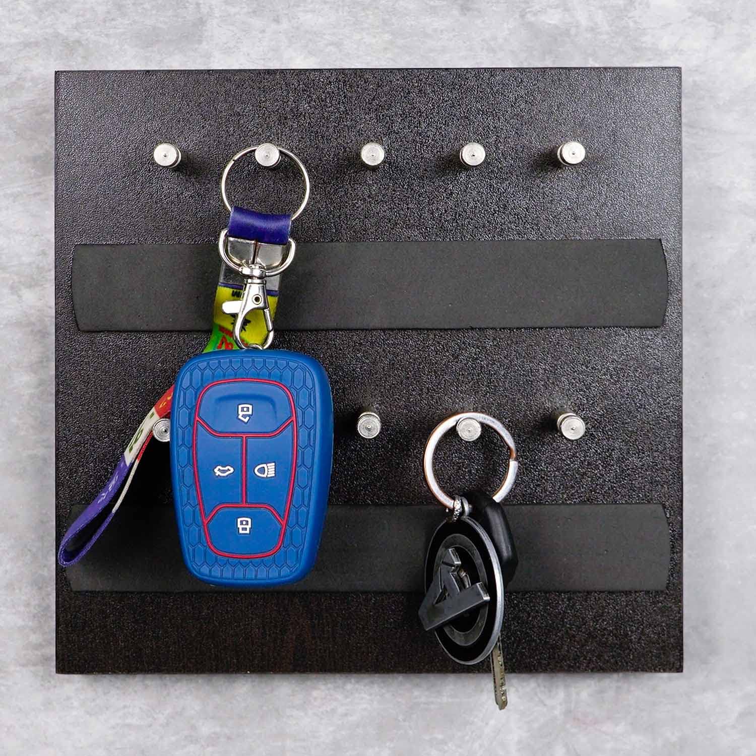 Naayaab Craft Mango Wood Key Holder - Wall Decor -11