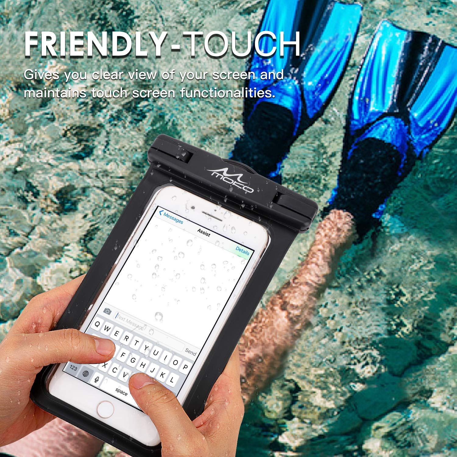 Mobile KeePer 2個セット MoKo Pack of 2 Waterproof Mobile Phone Case, IPX8 Mobile