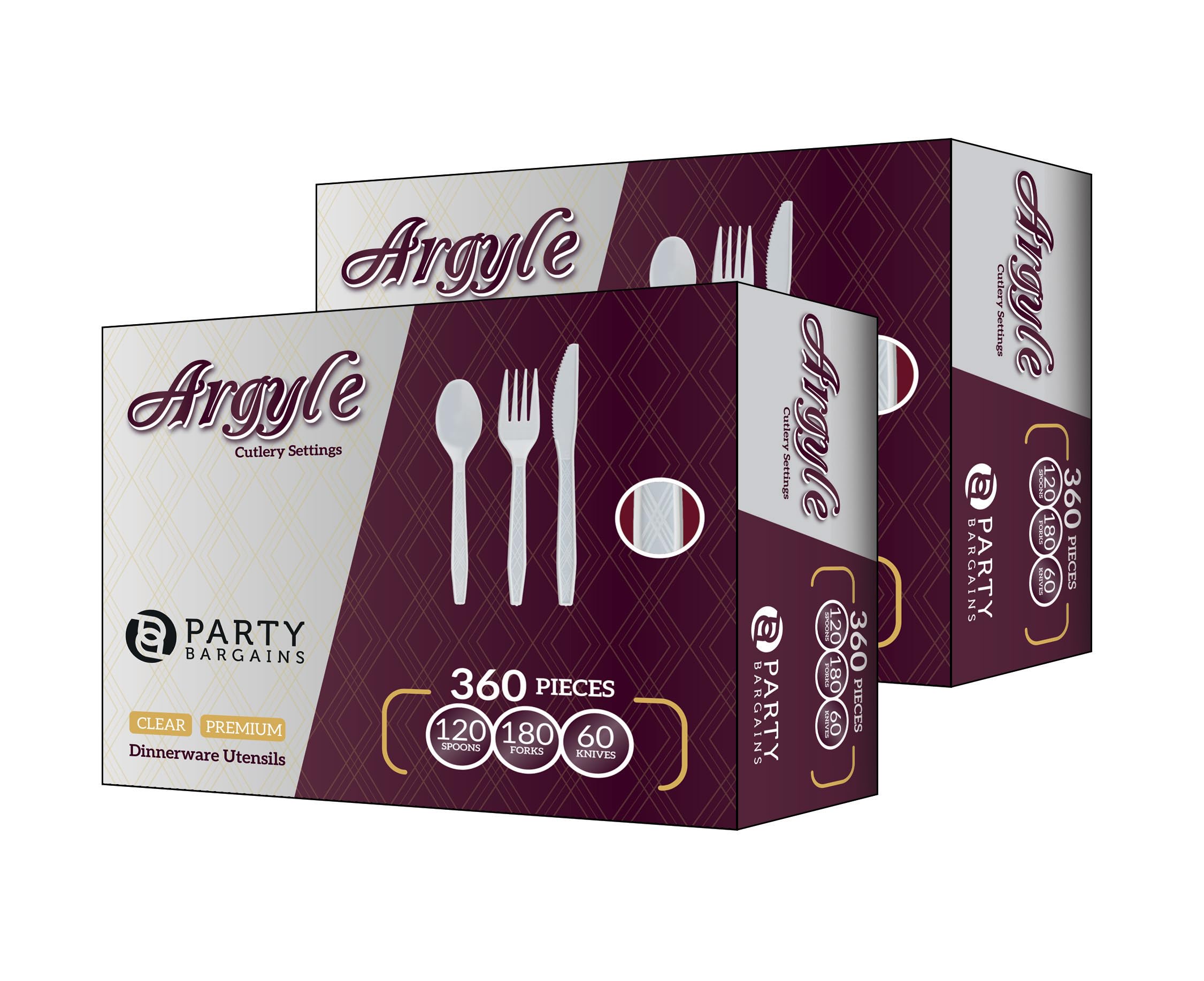 Disposable Cutlery Set - Sapphire Design, 360 Pieces -9