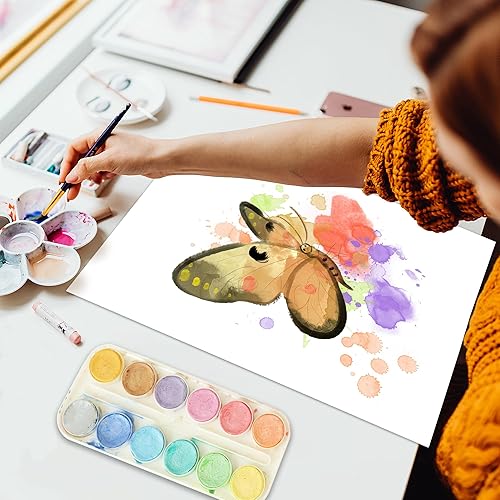 Vista 32 de 25 hojas de papel de cartulina roja de 8.5 x 11 pulgadas, papel grueso de 92 libras para álbumes de recortes, invitaciones, impresión y tarjetas