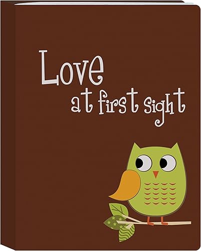 Pioneer Photo Albums I-46B/O - Álbum de fotos de diseño de búho bebé de 36 bolsillos, color verde