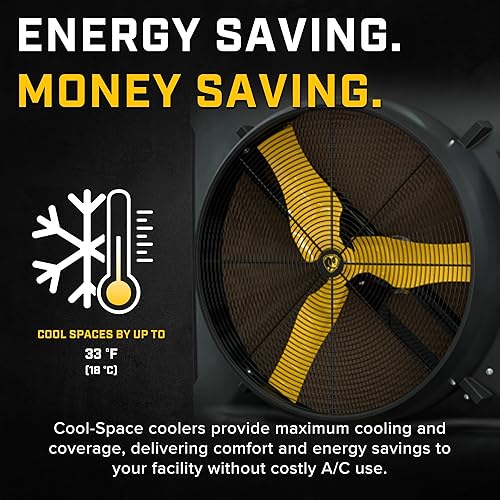 Miniatura 4 de Big Ass Fans - Enfriador evaporativo portátil Cool-Space (Cool-Space 400), ventilador de 36 pulgadas de diámetro, uso en interiores o exteriores,