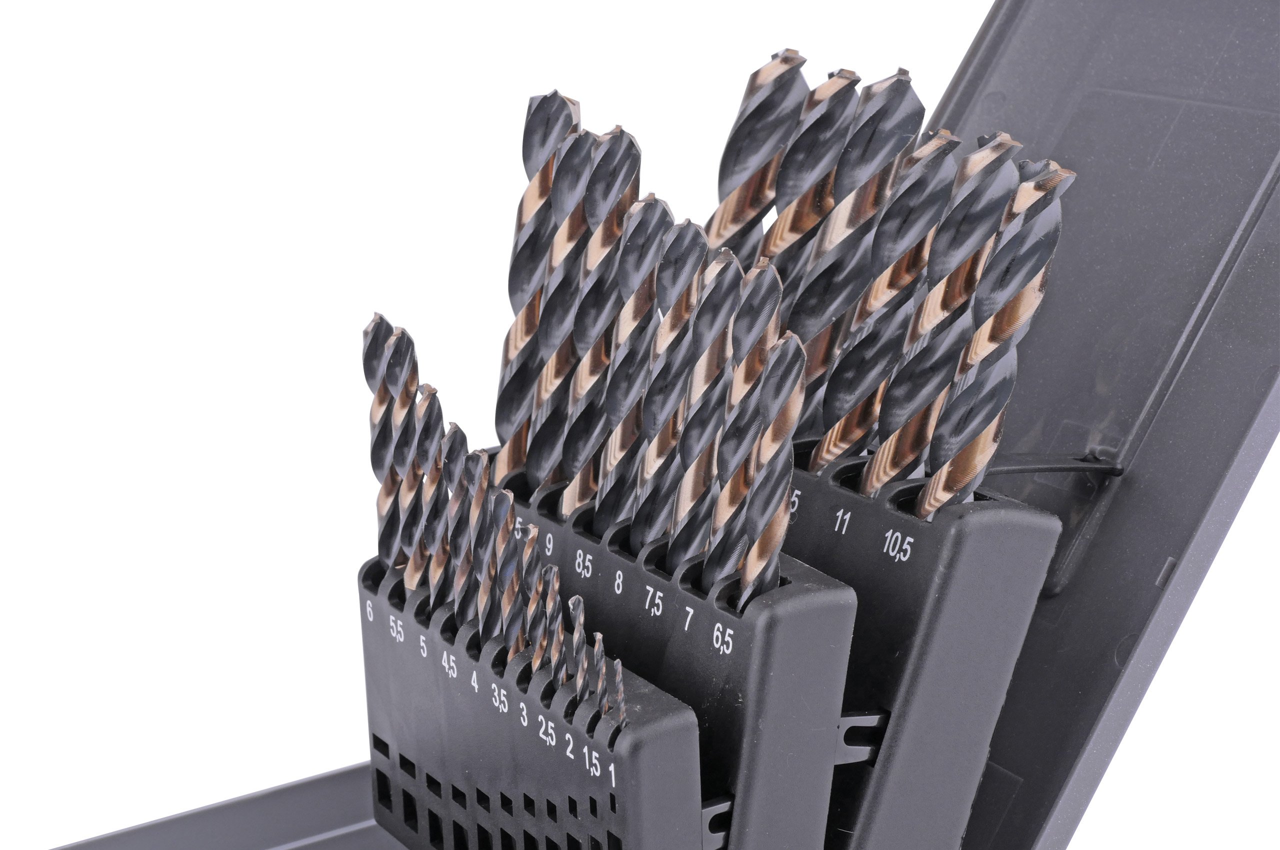 GSR PowerSpike zestaw wierteł spiralnych HSS-C, 25-częściowy, HSS zestaw wierteł do metalu, zestaw wierteł ze stali nierdzewnej, stal szybkotnąca
