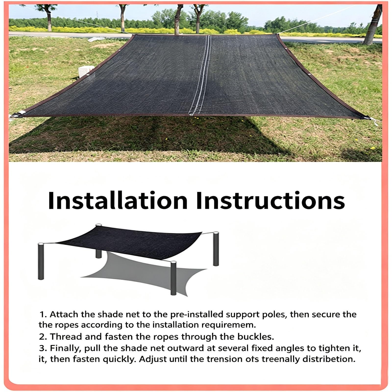Red de Sombreado para Jardín con Ojales, UV Protección Solar | Red de Sombra UV, Fácil de Colgar Red de Sombreado, para Pérgola Y Jardín Patio(5x8m)