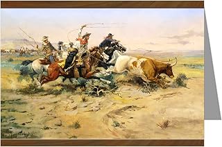 Epic Greeting Cards Twelve Assorted Working Cowboy and Horse Notecards of Charles M. Russell Western Art Paintings