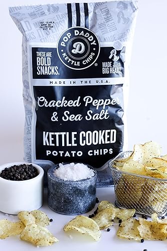 Miniatura 8 de Pop Daddy Kettle - Patatas fritas cocidas, muestra de chips hervidores, 5 onzas Kosher y sin gluten, paquete de 6, jalapeño, sal y vinagre, barbacoa