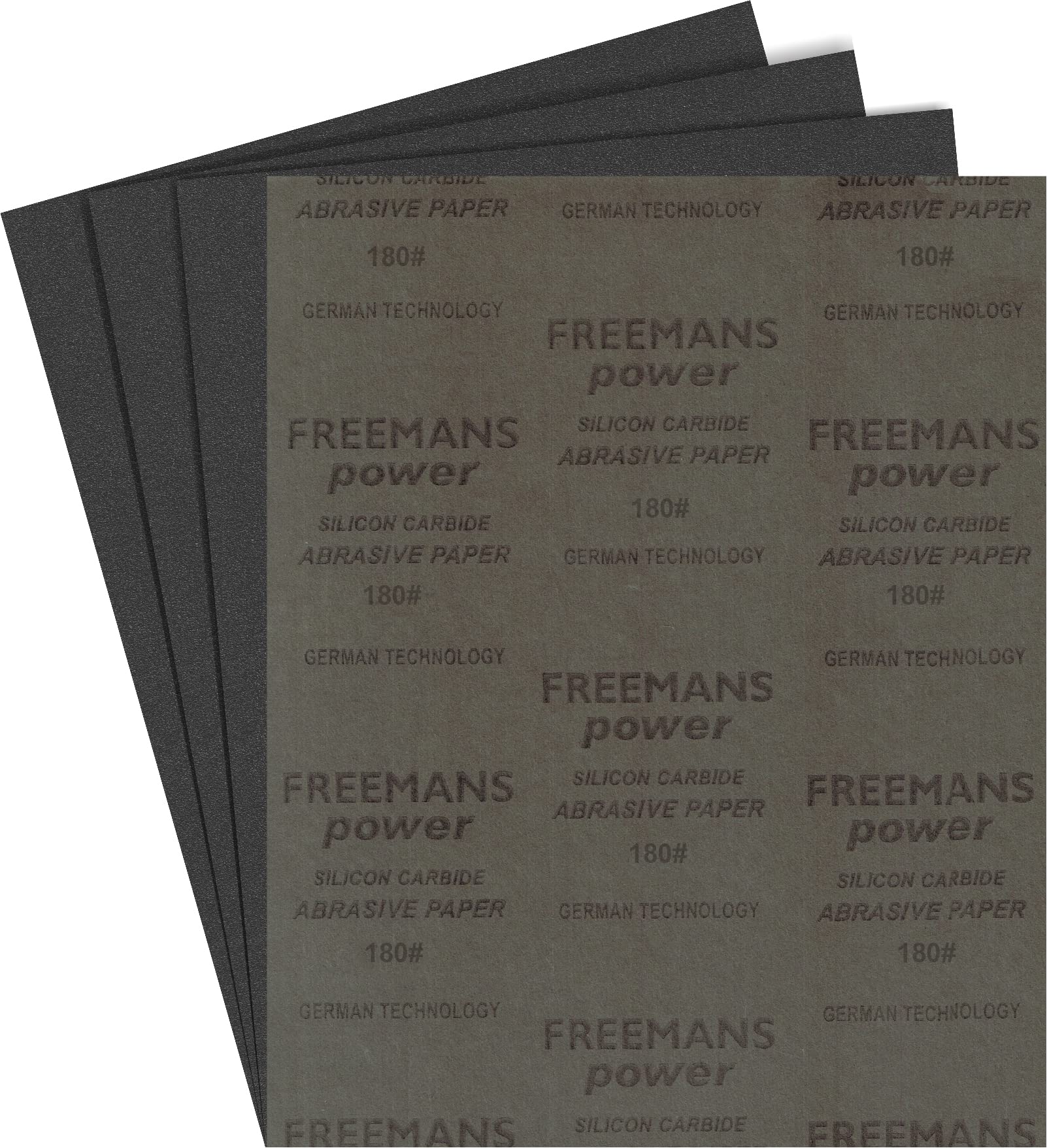 FREEMANS Power Silicon Carbide Abrasive Papers - Grit A180 - Size 9"x11" (Set of 50pcs)-image-7