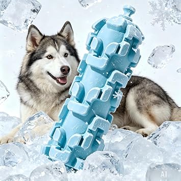 ألعاب Ice Lolly للكلاب للمضغ العدواني، ألعاب تبريد للكلاب لمدة 8 ساعات لفصل الصيف، وحدة تغذية قابلة للتجميد بالماء والحليب للكلاب العملاقة، ملحقات تخييم خارجية مبردة تدوم طويلاً