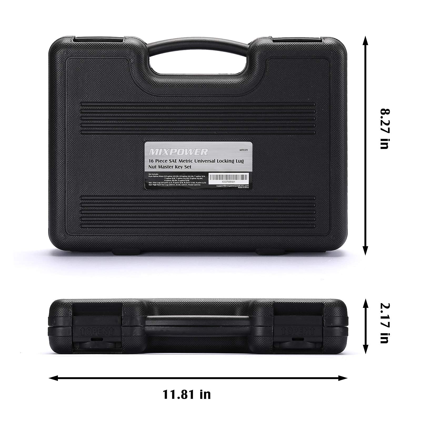 Buy MIXPOWER 16Piece Locking Lug Nut Master Key Set of Spline Star and