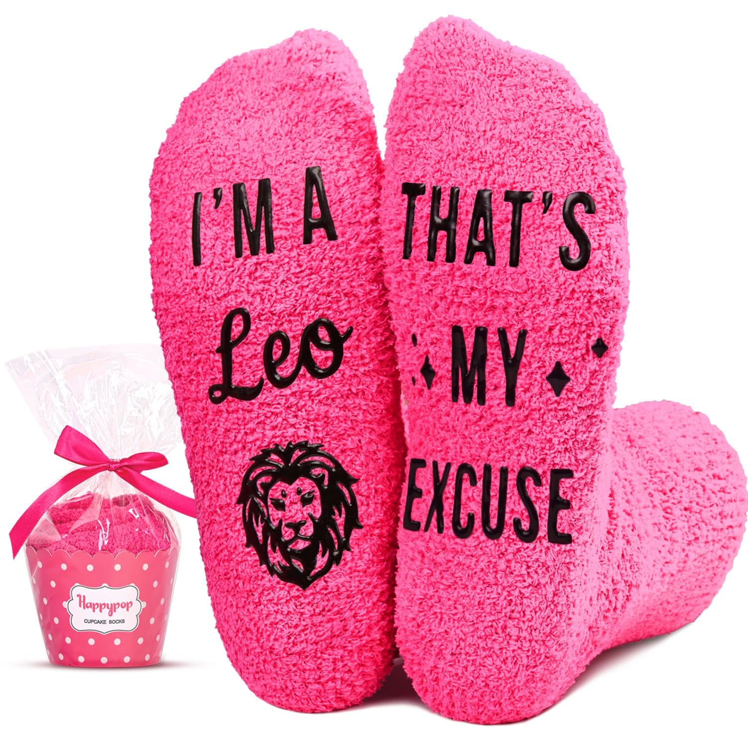 HAPPYPOP Zodiac Constellation Horoscope Gifts - Fuzzy Space Galaxy Birthday Astrology Socks