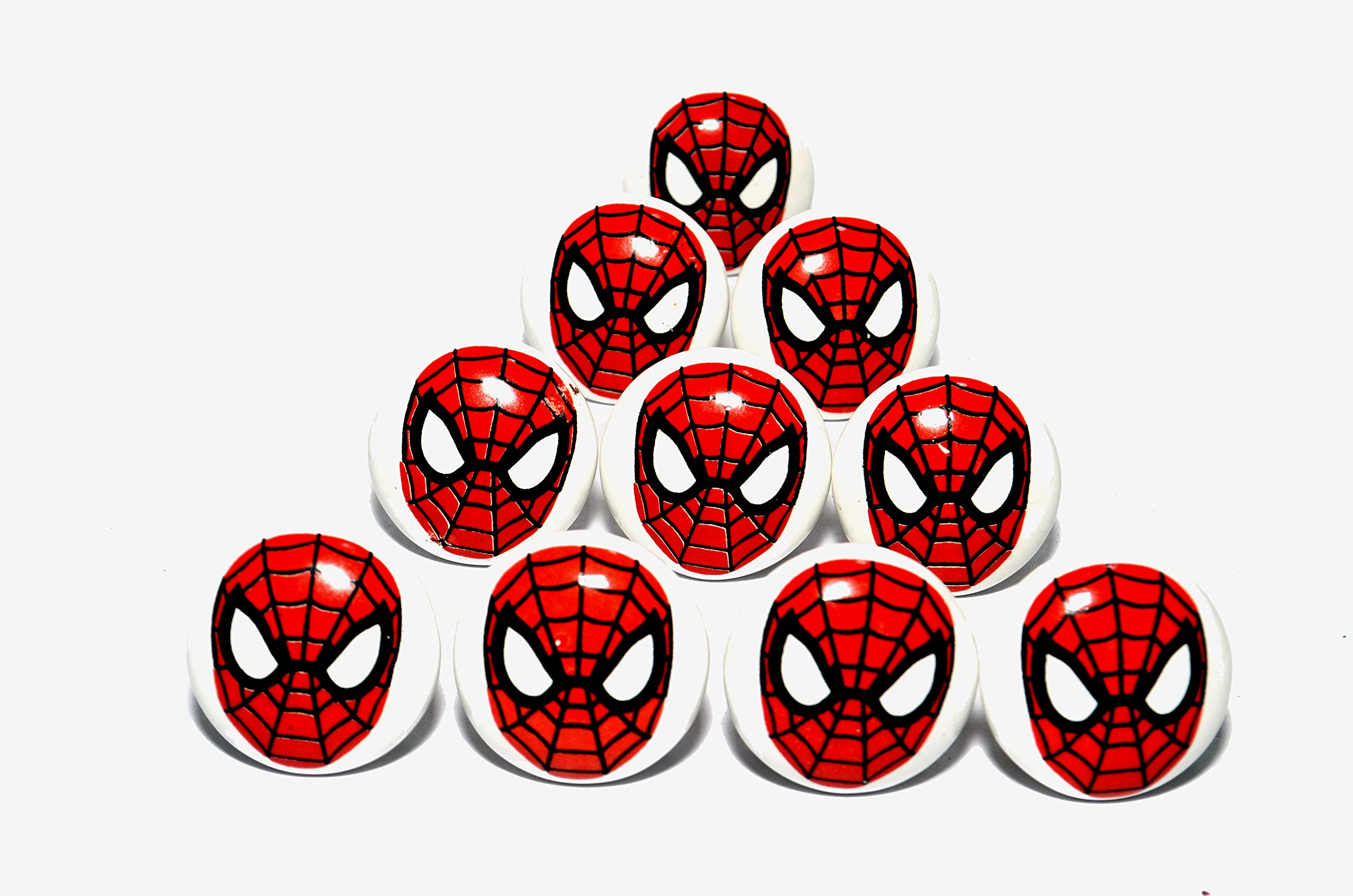 Kaizen Casa Set of 10 Ceramic Door/Drawer Knob with Spiderman Spider Comic Superhero Hero Knob