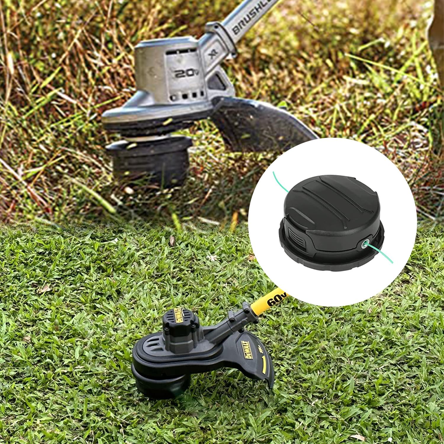 DWO1DT995 Replacement Trimmer Head Compatible with Dewalt Cordless String Trimmer Models: DCST920 DCST922 DCST925 DCST970 DCST991 DCST990, String Trimmer 20 Feet 0.080-inch,2-Pack