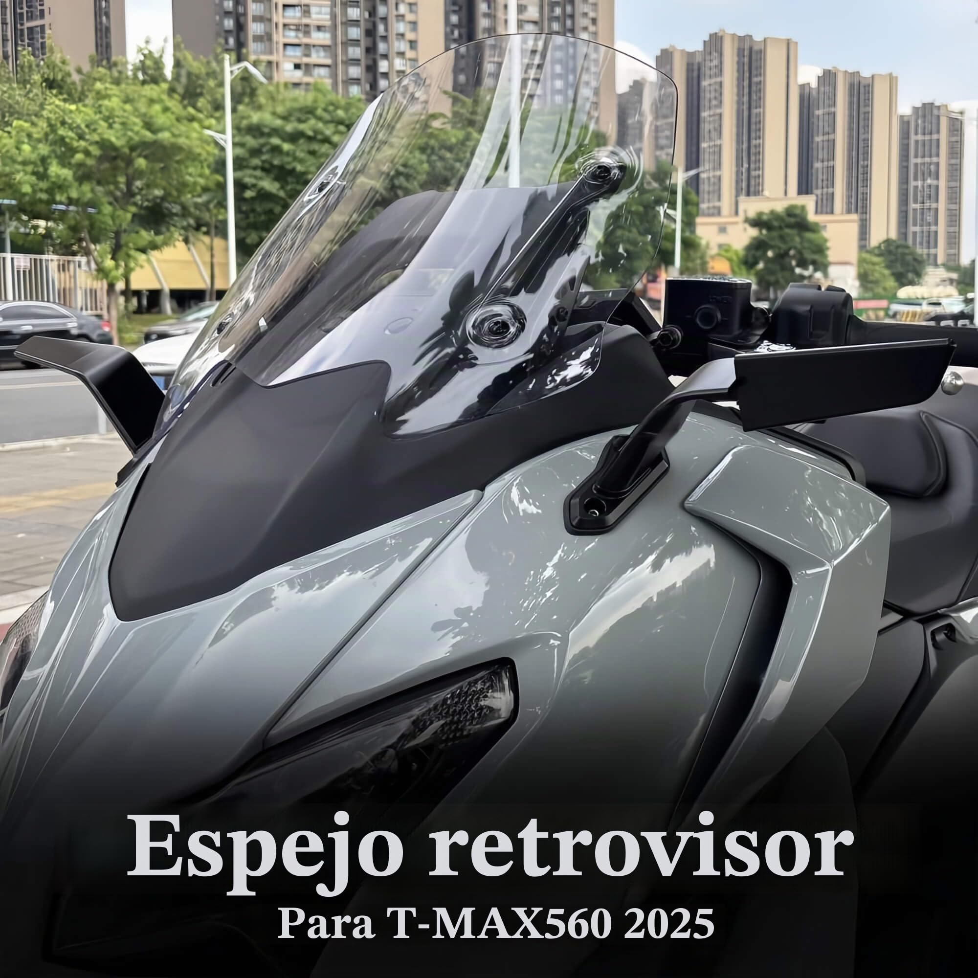 Espejos retrovisores para motocicleta para Yamaha T-MAX 560 2025. Espejos delanteros para manillar de motocicleta, 1 par, ajustables y giratorios. Accesorios.