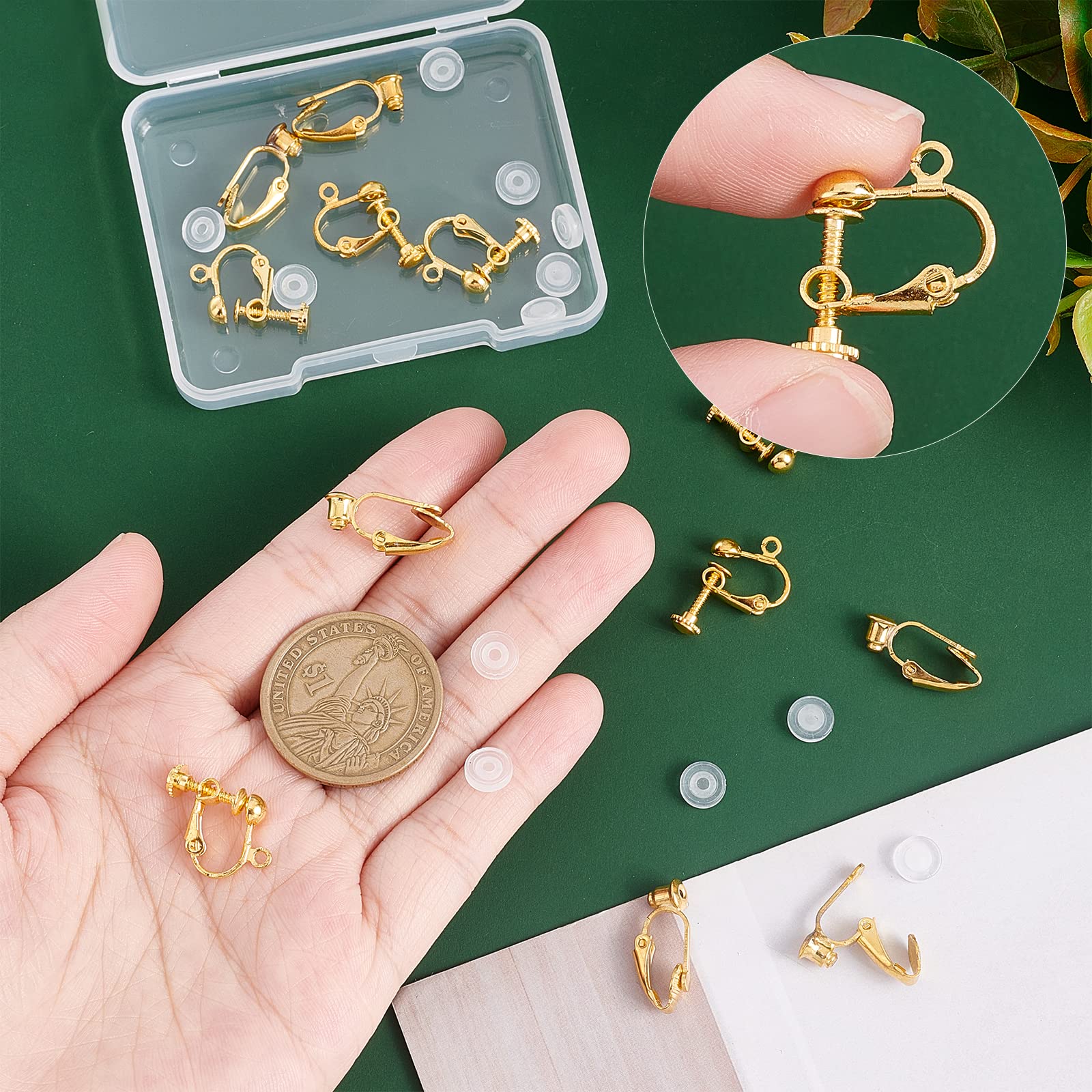 24Pcs Boucles D'Oreilles Clips De Type U, Convertisseur De Boucles D'Oreilles Invisibles En