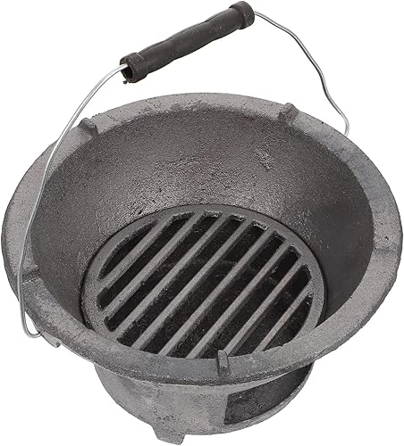 DOITOOL Parrilla al aire libre Horno de cámper Estufa de cámper Estufa de barbacoa al aire libre Estufa de barbacoa de hierro fundido Estufa de