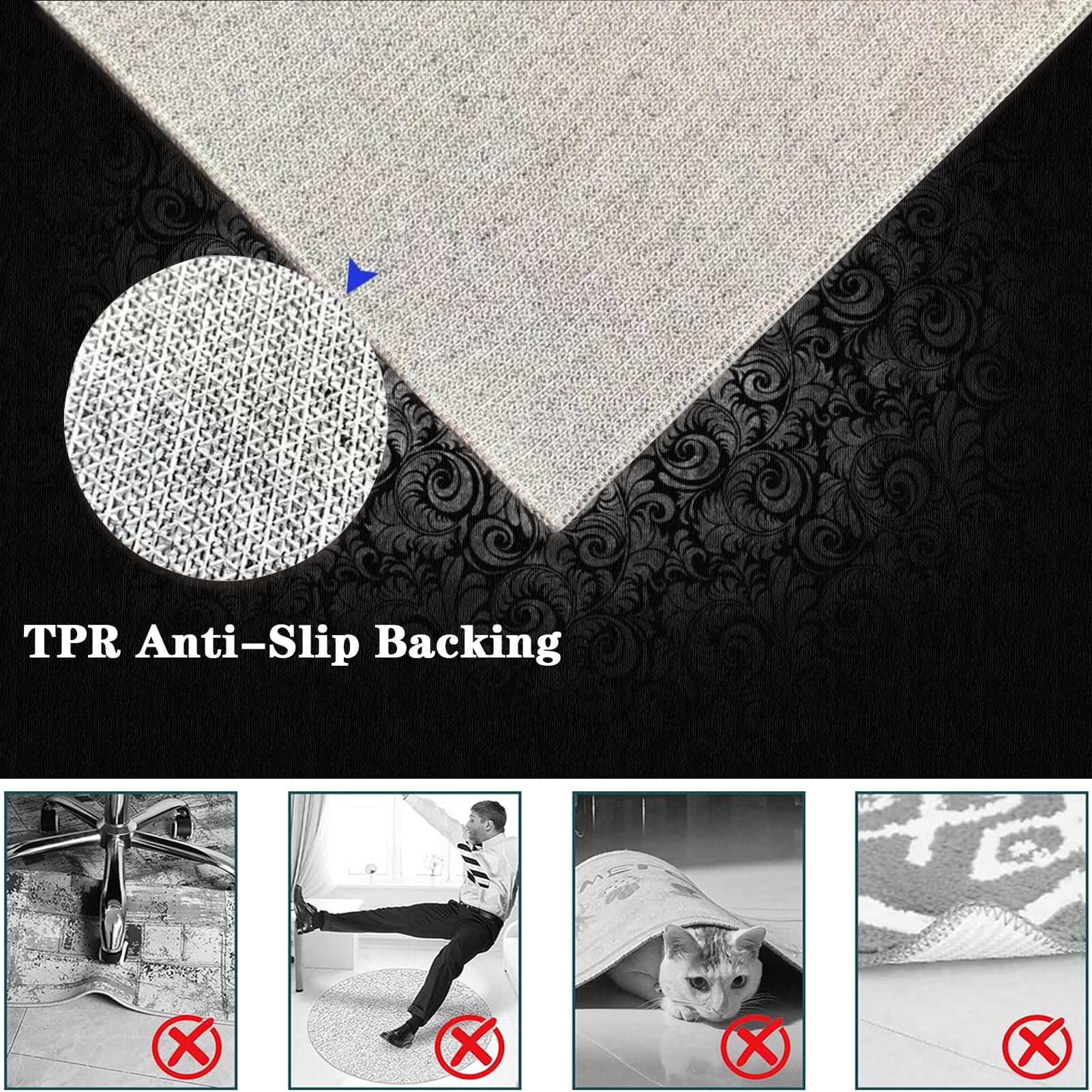 Tkuhknag Tapis Chaise De Bureau, Tapis Protecteur De Sol Pour Fauteuils De Gaming, Tapis De Chaise