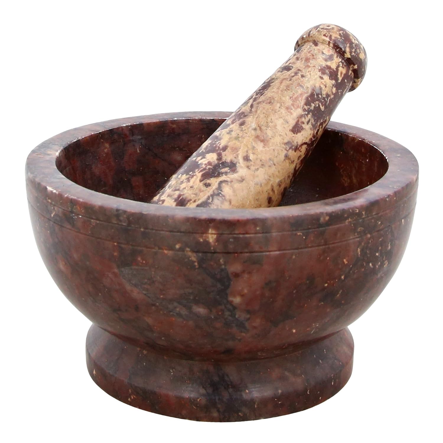 Buy Handcrafted Indian Natural Stone Mortar and Pestle Set 6 Inches