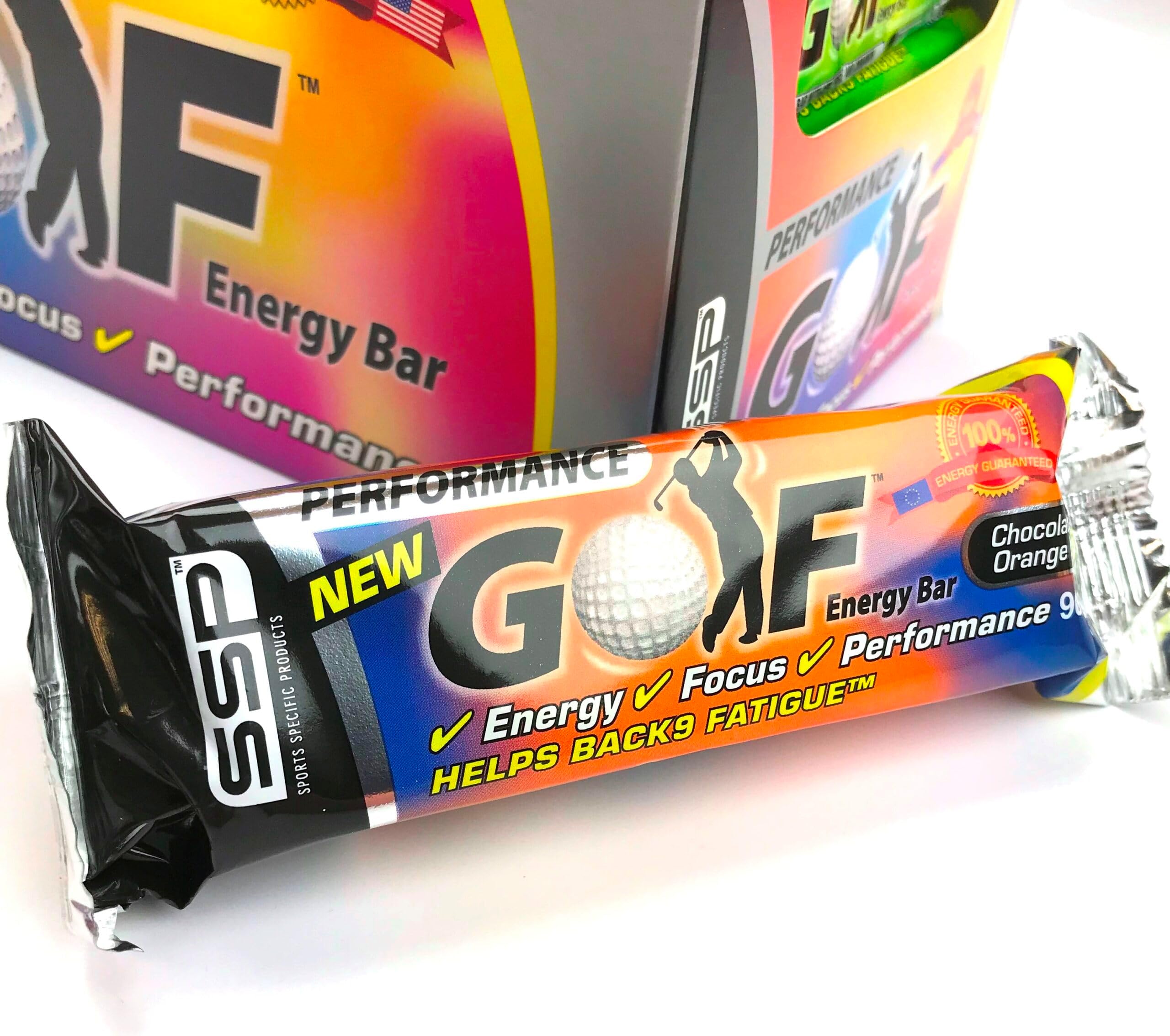 Energy Bars SSP Golf Performance 24 x 90g bars- NEW Chocolate Orange