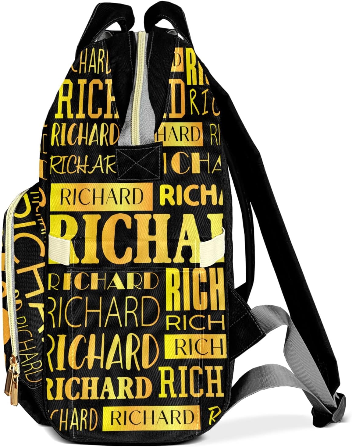 Personalized Nappy Diaper Bag with Name - Custom Name Casual Mommy Nursing Daypack, Multifunctional Nylon Backpack for Baby Boy Girl, Christmas Birthday Gift for Women