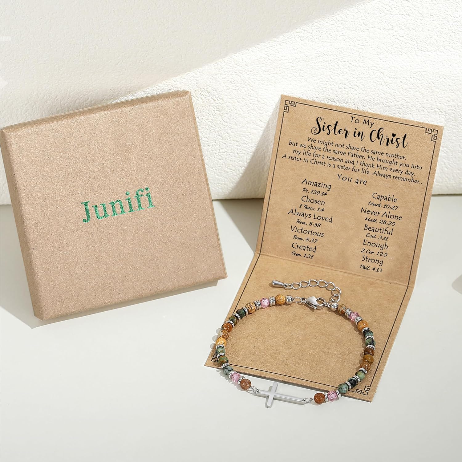 Dainty Cross Bracelet for Women, Easter Basket Stuffers for Teens, Christian Gifts for Women Friends Sister Daughter Mom Sister in Christ on Birthday Valentine's Christmas - Image 7