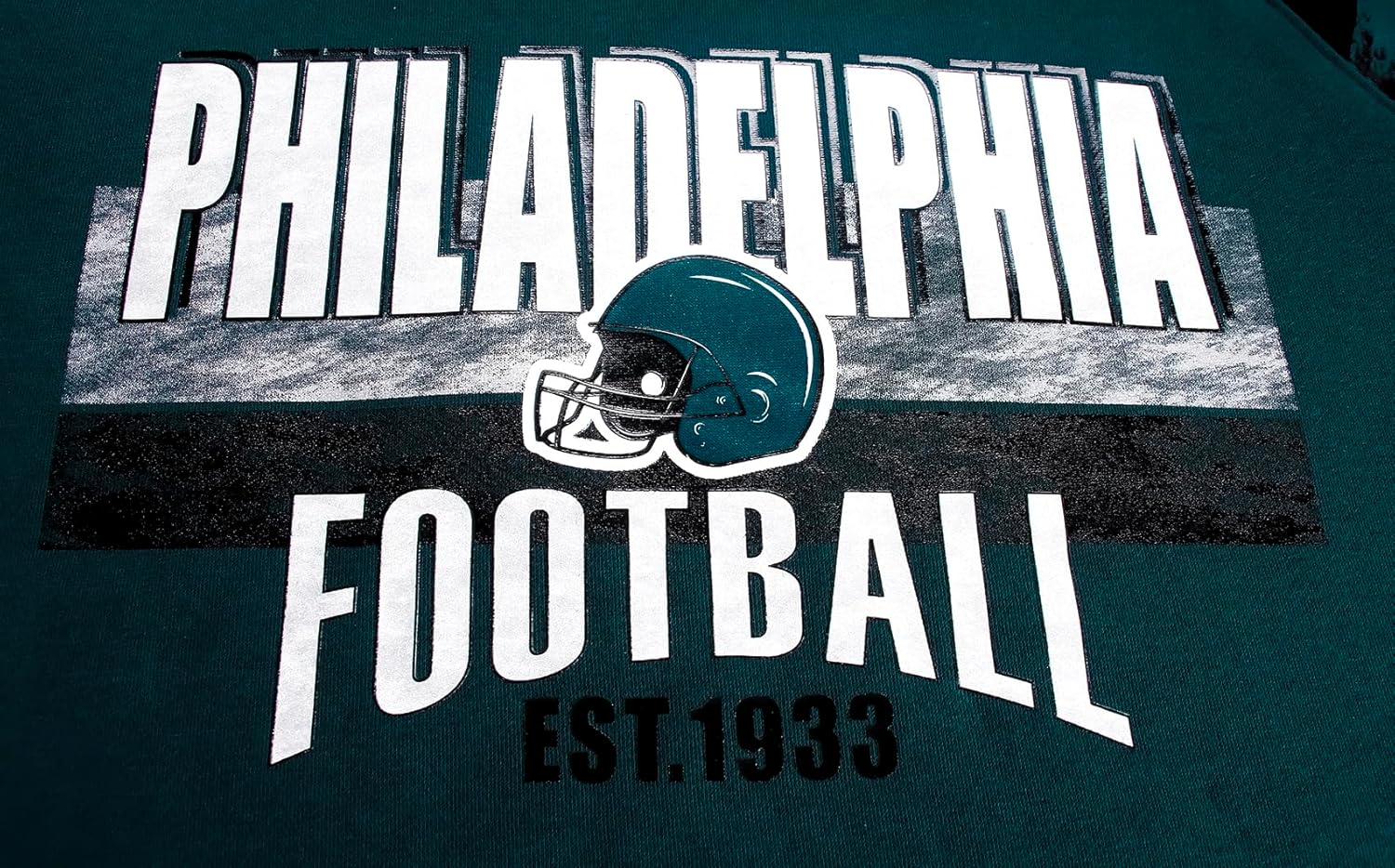 Womens City Classic Football Fans V Neck Soft & Warm Sweatshirt Hoodie Pollover - Midnight Green & Black - Image 5