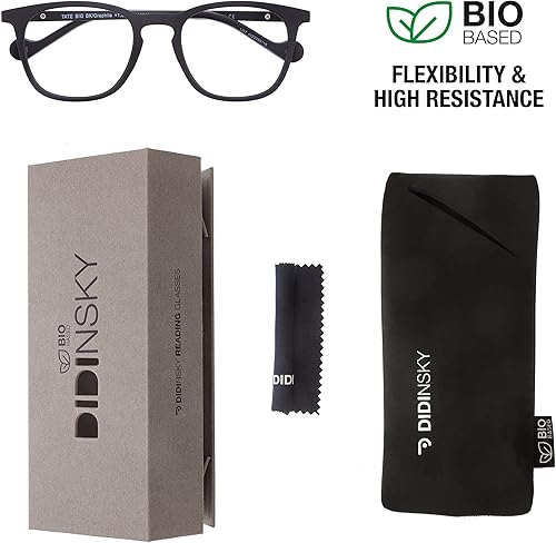 Miniatura 2 de Lentes de lectura para la presbicia para hombre y mujer, anti luz azul, táctiles de goma, patillas flexibles y lentes antirreflectantes. Grafito