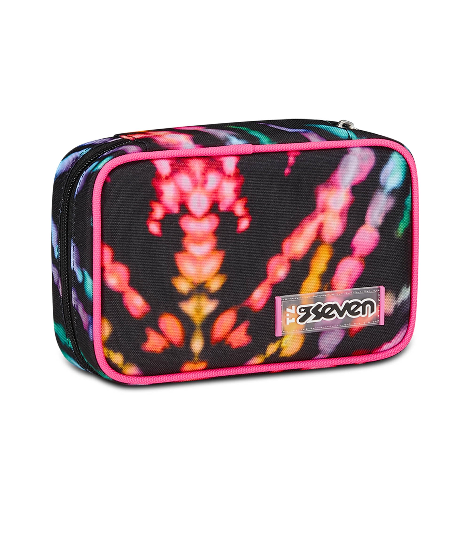 Seven Astuccio Scuola Speed Case, Nero Fucsia, Multi-Shade Girl, Portapenne Mono Scomparto Con Plance Amovibili e Penne, Matite, Colori, Accessori Zaino, Elementari, Medie, Bambina
