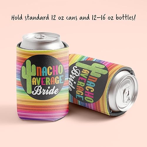 Miniatura 7 de VictoryStore Enfriadores de latas Nacho Average Bride Bachelorette - Enfriadores de latas, tamaño estándar, juego de (7 (6 Amigos 1 Bride Can