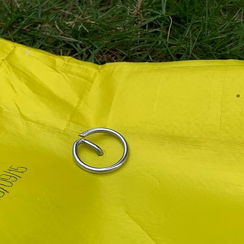 Miniatura 7 de Palmhomee Grapas de jardín galvanizadas antioxidantes para jardín, pasadores circulares para paisaje, cubierta del suelo, estacas de tela para