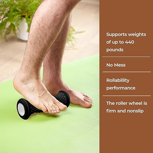 Miniatura 9 de Rodillo masajeador de pies, herramienta portátil para aliviar el arco y la fascitis plantar, rodillo de masaje muscular de tejido profundo para