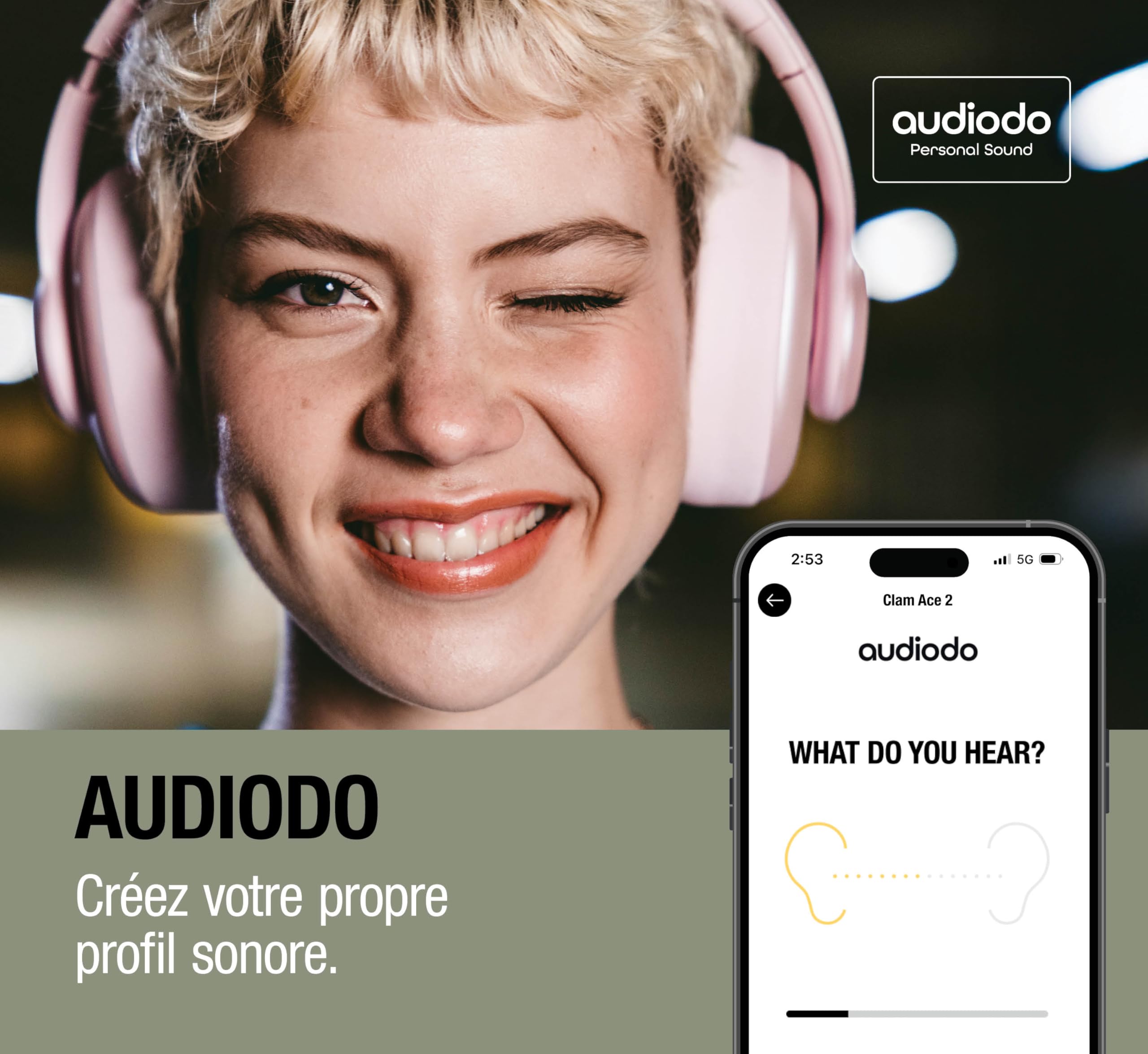 Fresh 'n Rebel Clam Ace 2 Wireless ANC Headphones, Adaptive Hybrid Active Noise Reduction, Ambient Sound Mode, Bluetooth Multipoint, Foldable, Fast Charging, 60 Hrs ANC/100 Hours Battery Life (Dried - 4