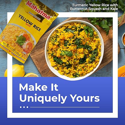 Miniatura 4 de Mahatma - Mezcla de arroz amarillo, arroz de grano largo, arroz para estufa o microondas, sin gluten y kosher en 20 minutos, 5 onzas, paquete de 12