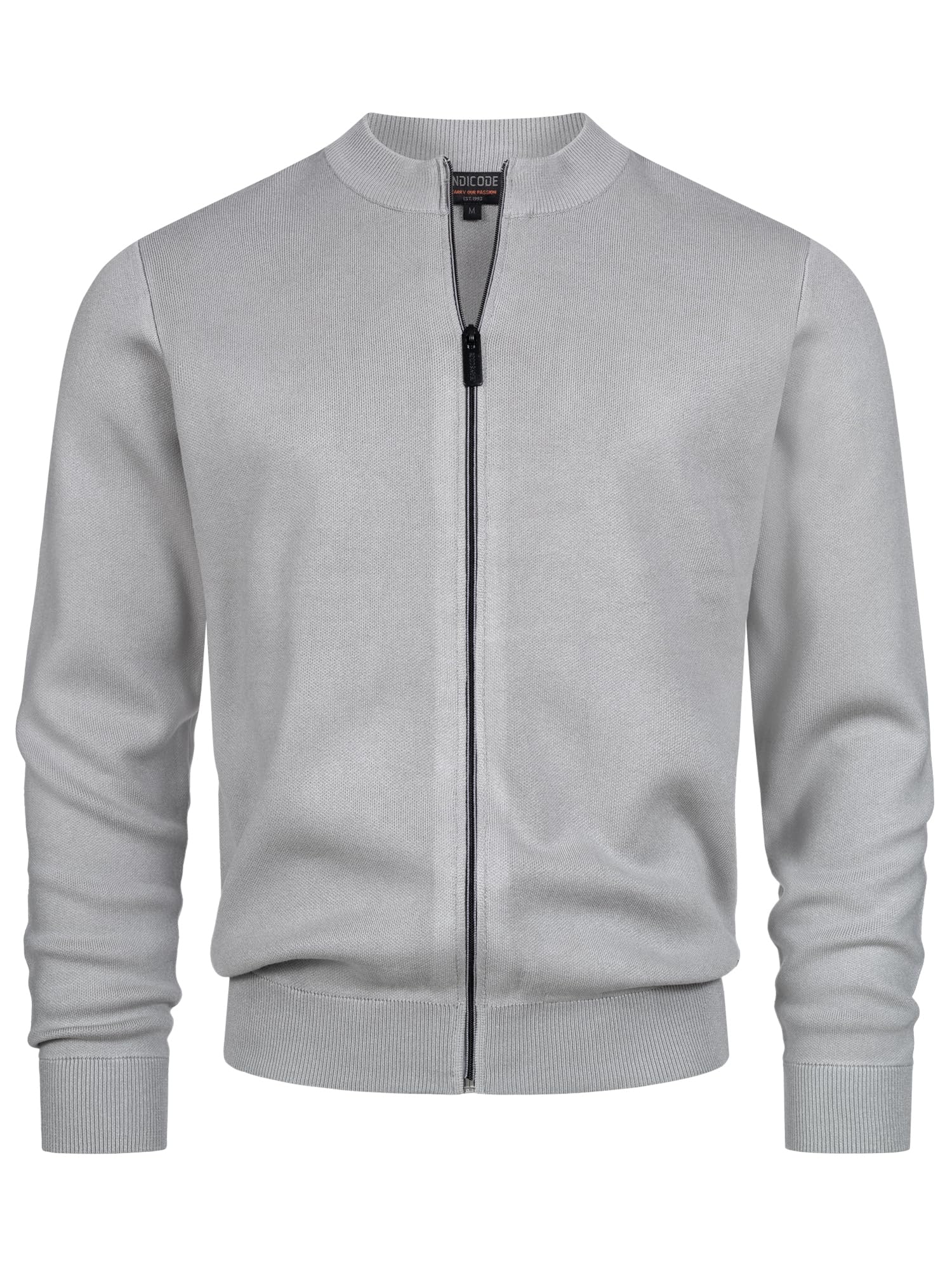 Indicode Herren INLaos Strickjacke mit Rundhalsausschnitt & Reißverschluss | Cardigan für Männer