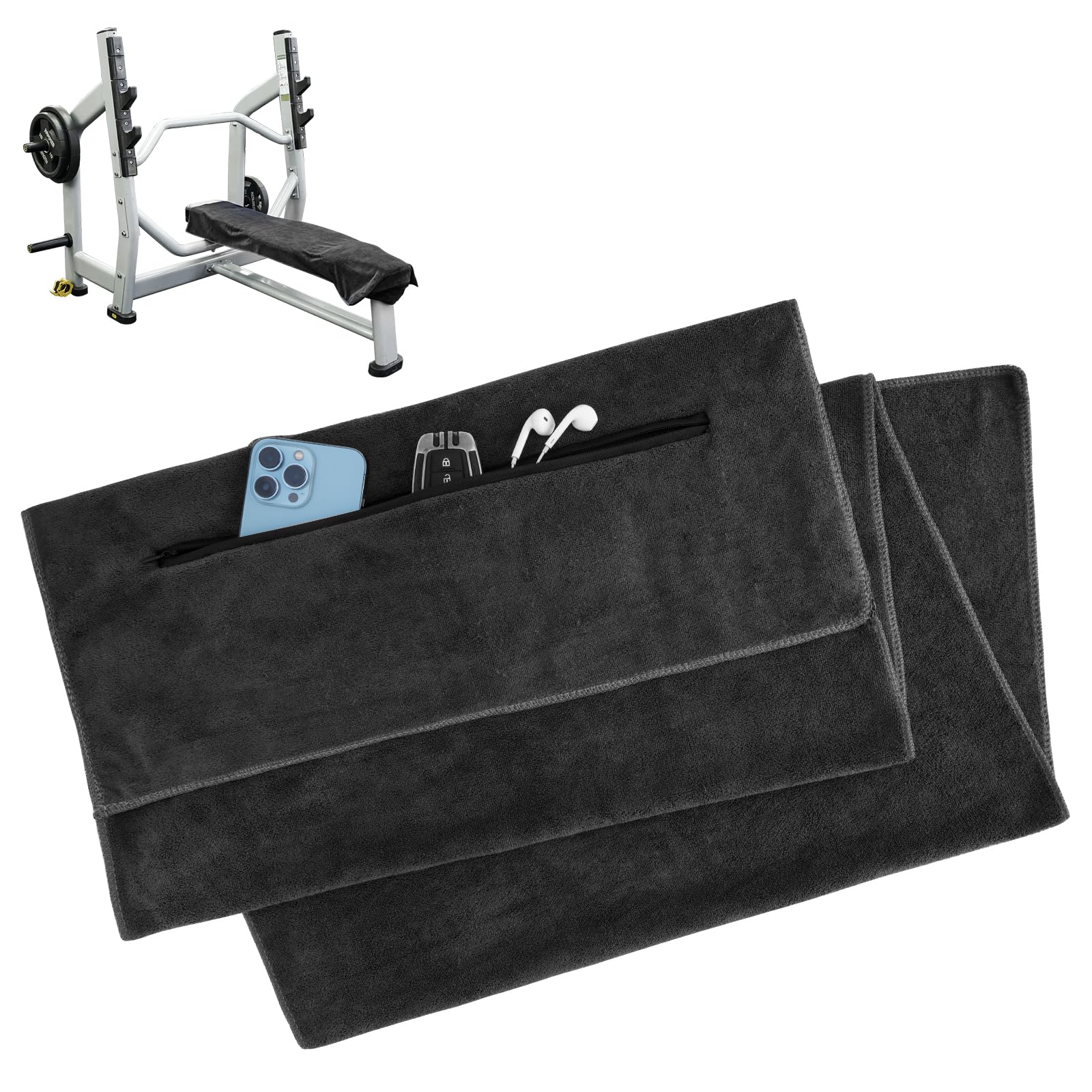 Fitnesshanddoek, 120 x 50 cm, sporthanddoek, fitnesshanddoek