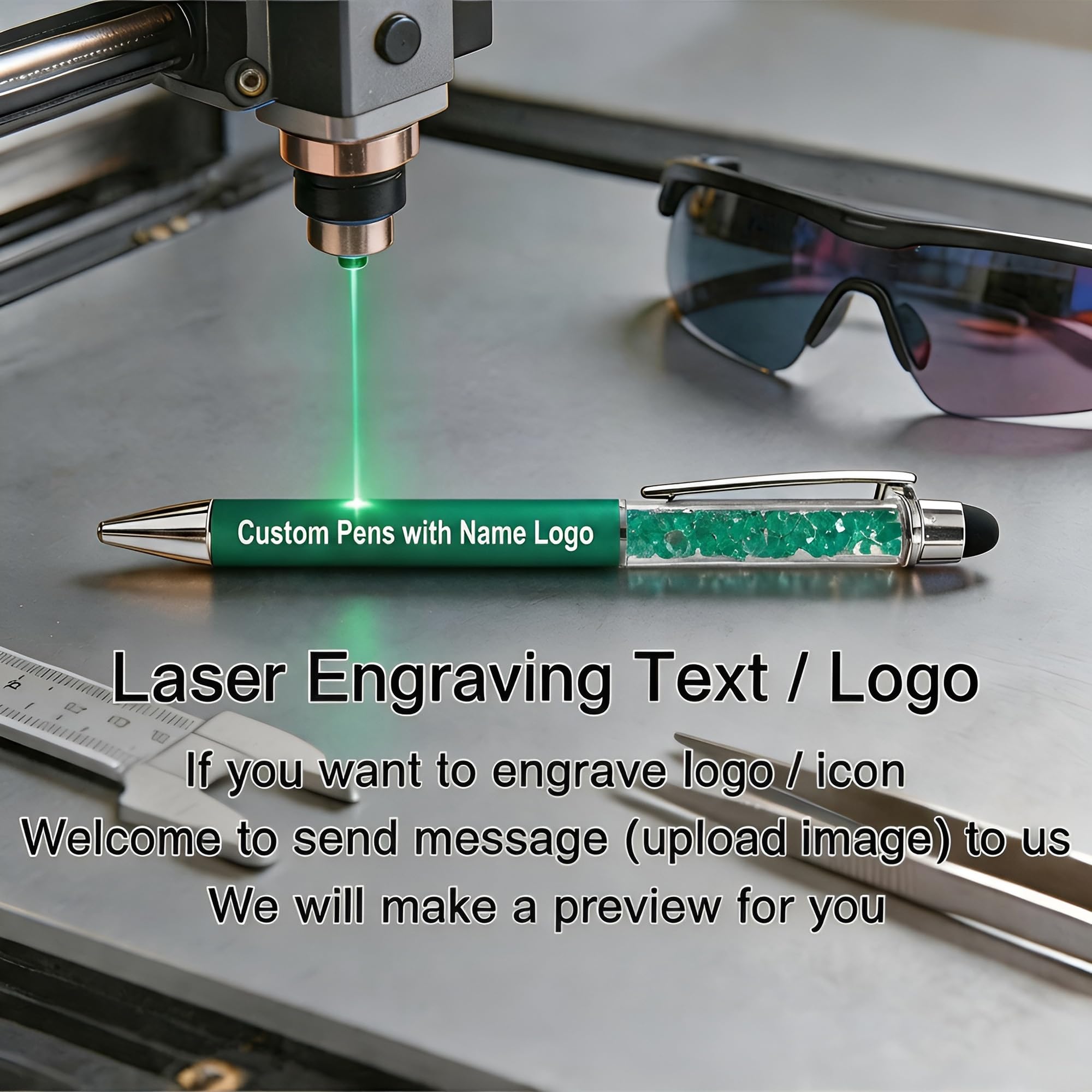 Penne personalizzate con nome logo testo, penne a sfera personalizzate in massa con stilo per touchscreen per ufficio aziendale chiesa 100 pezzi, vino