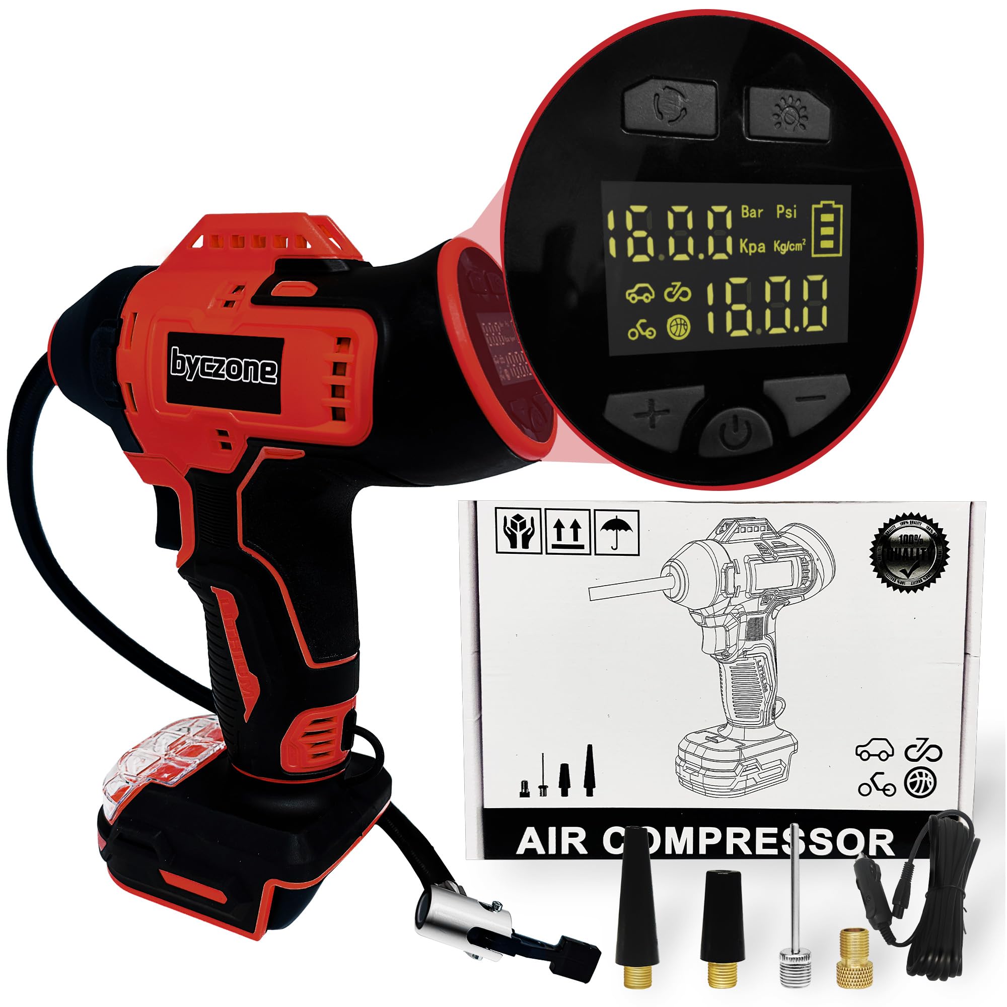 Compresseur Air Sans Fil Milwaukee M18 - 160 PSI - Gonflage Automatique LED
