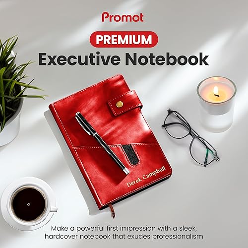 Miniatura 2 de Promot Cuaderno personalizado  A5 forrado de cuero encuadernado diario para escribir mujeres y hombres  Cuaderno ejecutivo de tapa dura, diario