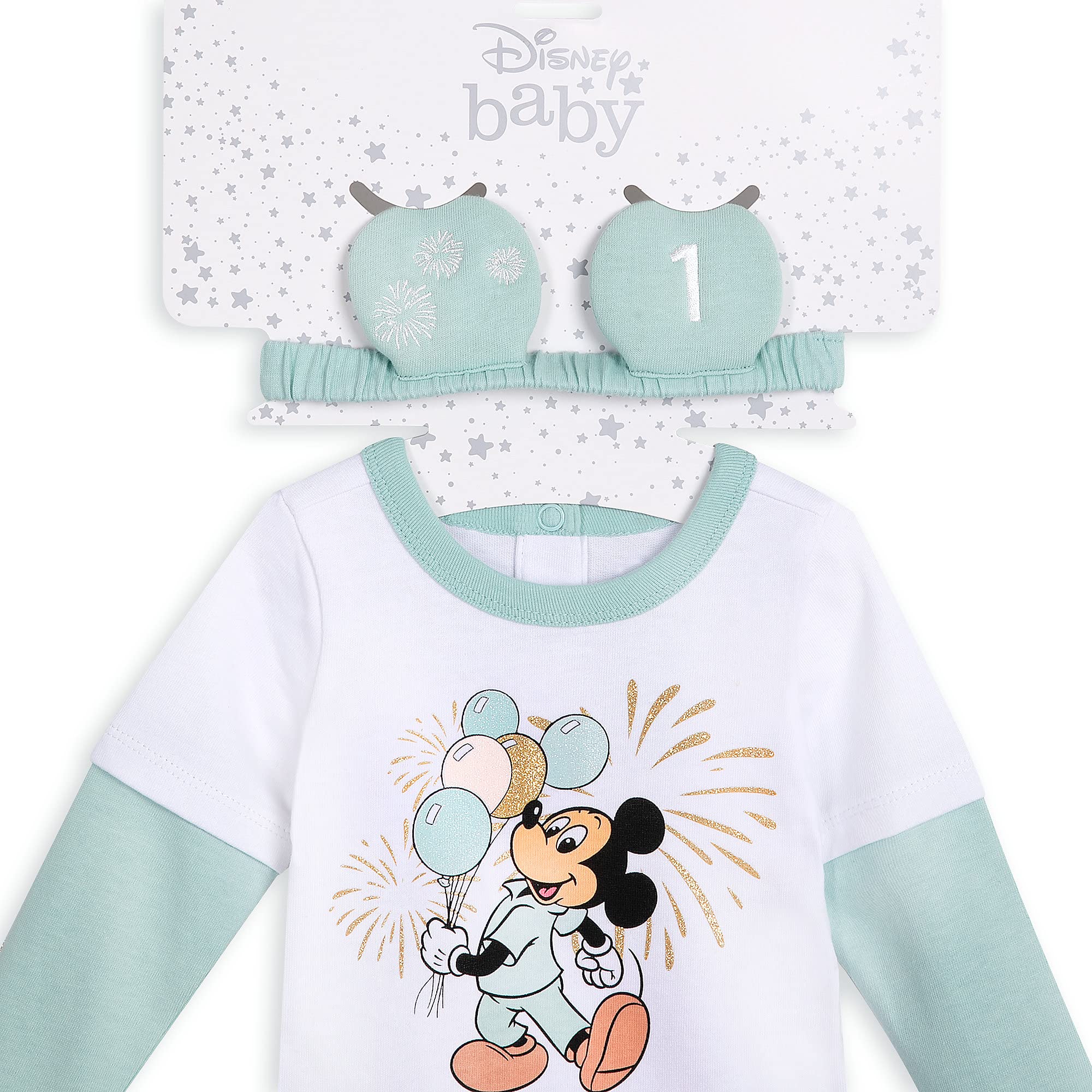 Disney Mickey Mouse First Birthday Layette Set 0-3 MO Multicolored