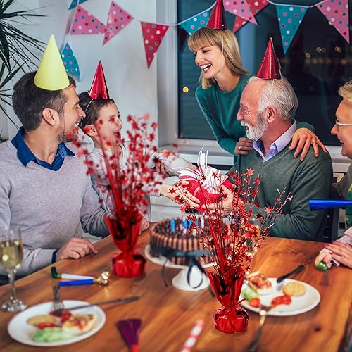 Miniatura 38 de Crowye 6 piezas de centro de mesa de aluminio metálico en aerosol para fiesta de Halloween, decoración de mesa de otoño con estrellas