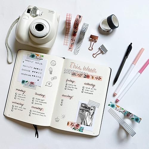 Miniatura 9 de ZYNSHE Washi Tape - Juego de 16 rollos de 0.591 in de ancho cinta adhesiva decorativa para diario, álbumes de recortes, manualidades, diarios de