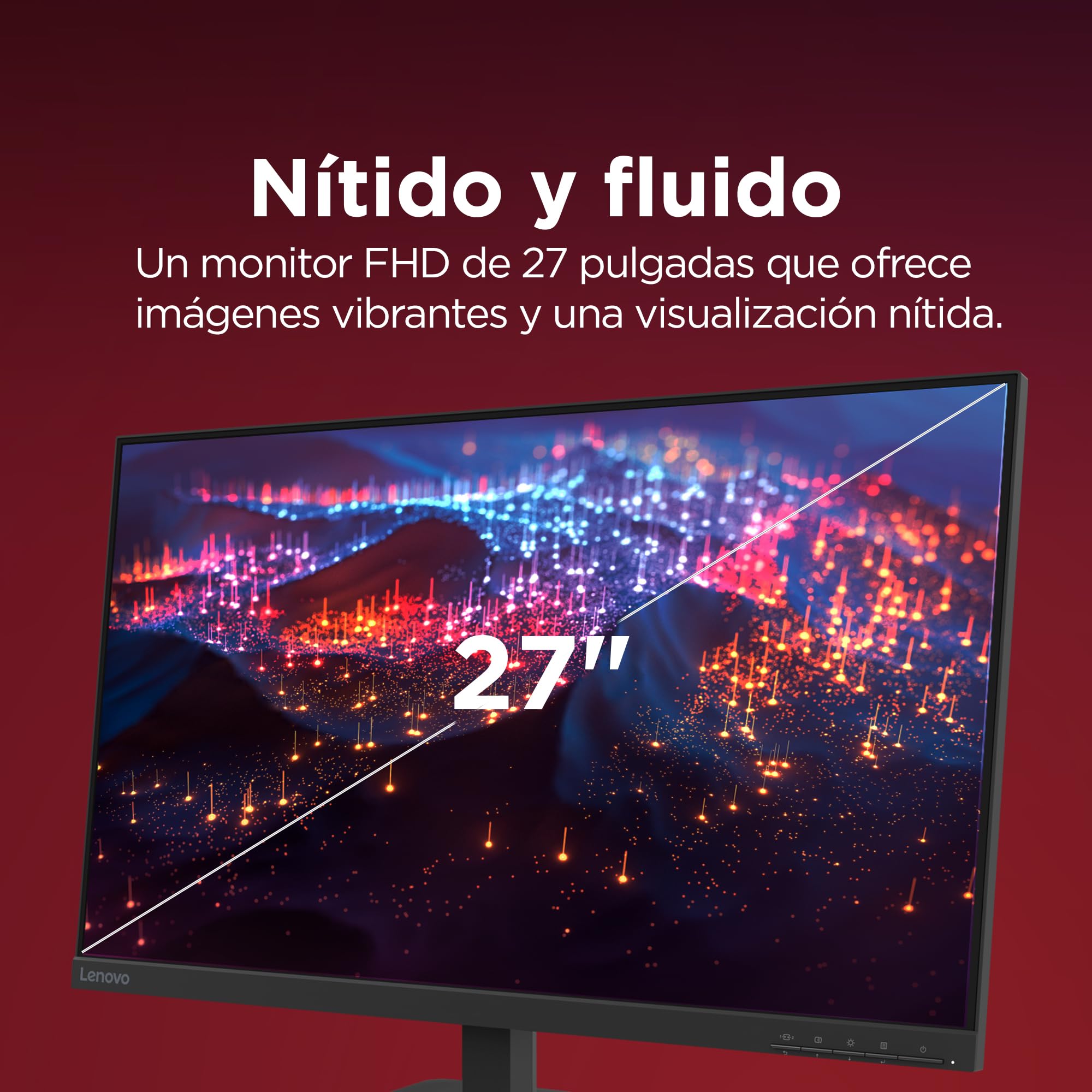 Lenovo L27-4e - Monitor FHD 27" (IPS, HDMI 1.4 - VGA, 16:9, Tasa de Refresco 100 Hz, Tiempo de Respuesta 4ms, 99% sRGB, Montaje VESA 100 mm, Soporte Inclinable) Negro — view 7