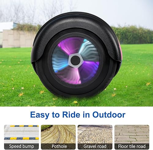 Miniatura 6 de FLYING-ANT Hoverboard, aeropatinetas autoequilibrantes de 6.5 pulgadas con Bluetooth y luces LED intermitentes, hover board para niños y adolescentes